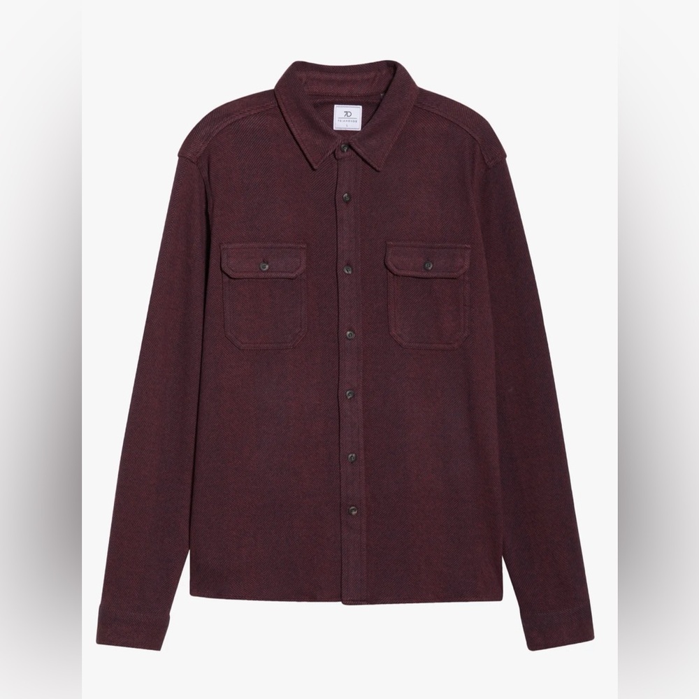 7Diamonds (7D)  Cozy Maroon Button-up